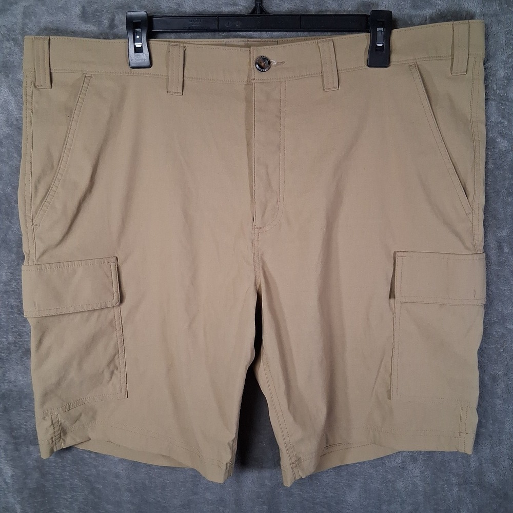 Eddie Bauer Travex Cargo Shorts Mens Size 42 Tan Hiking Trail Travel DRW UPF